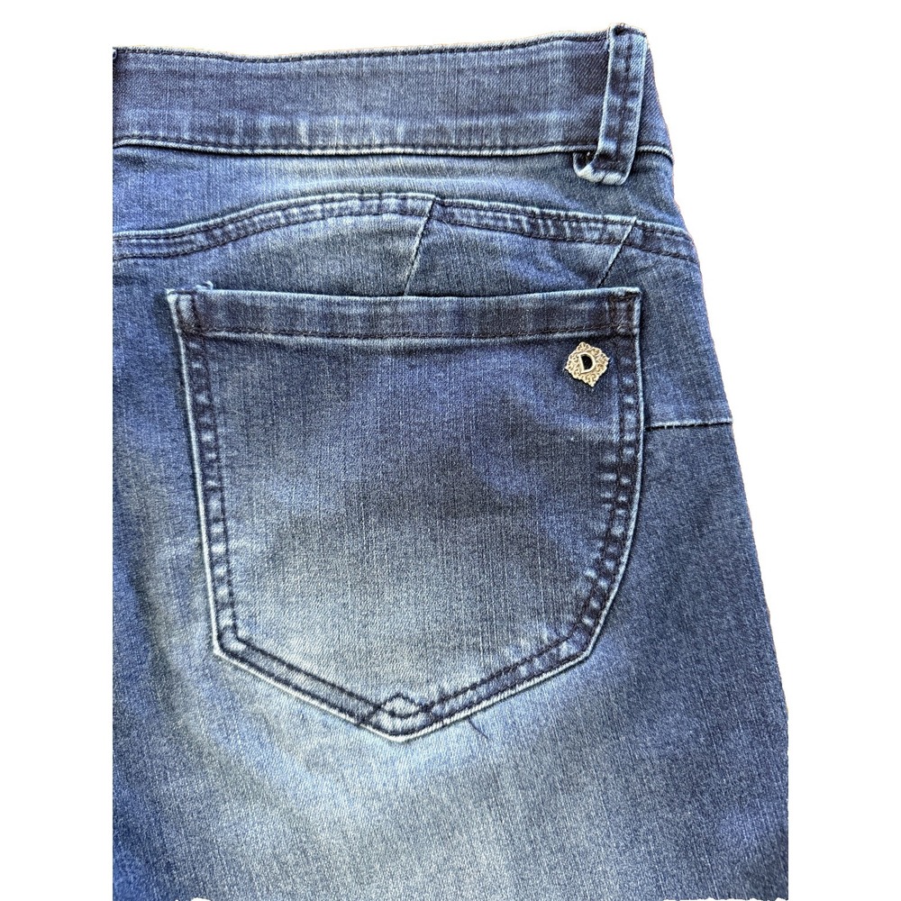 Democracy Absolution Jeans Womens 12 Blue Mid Rise Stretch Distressed Slim - Picture 7 of 9